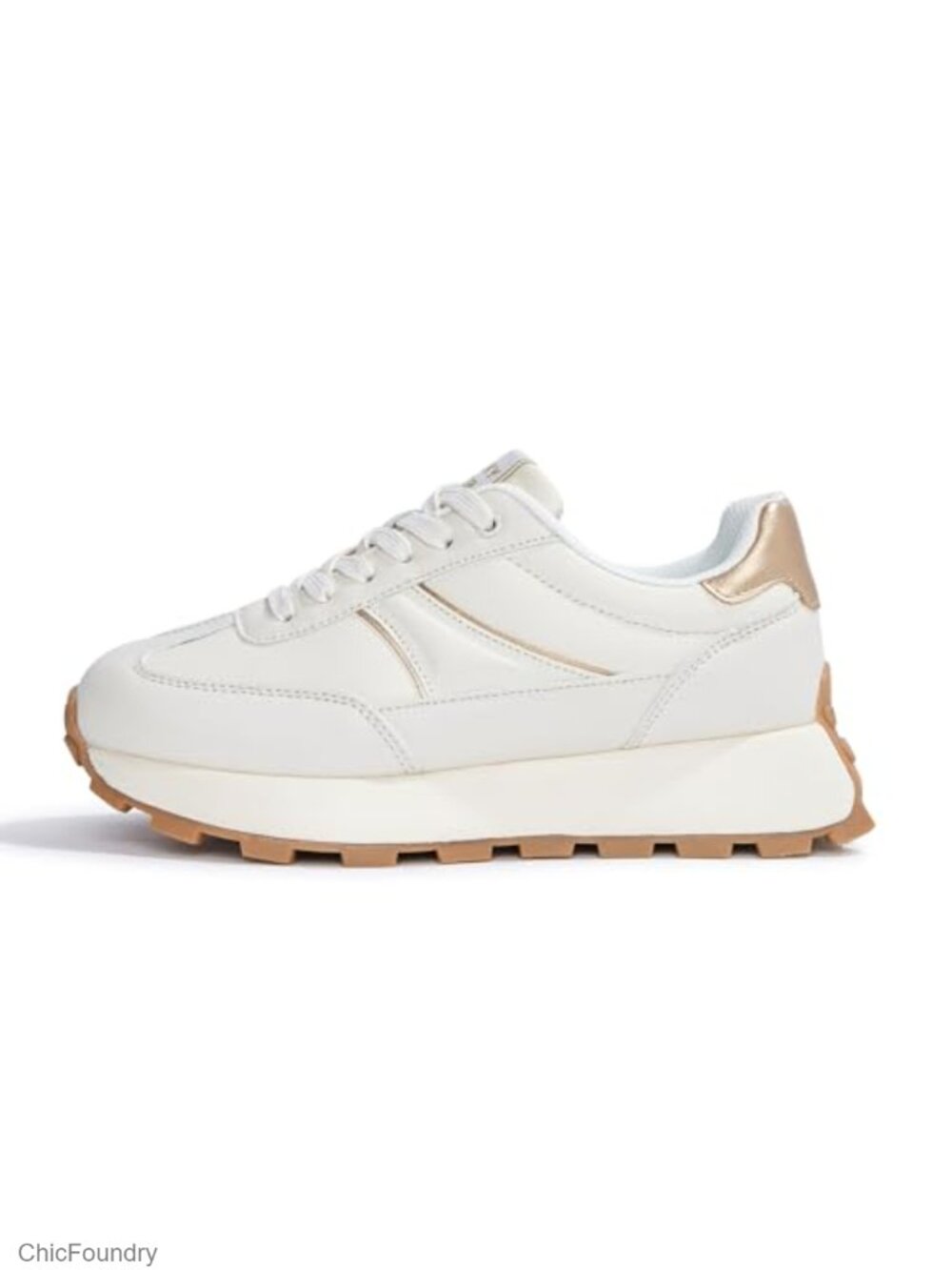 Women's Retro Platform Walking Sneakers Memory Foam Oxford & Synthetic PU